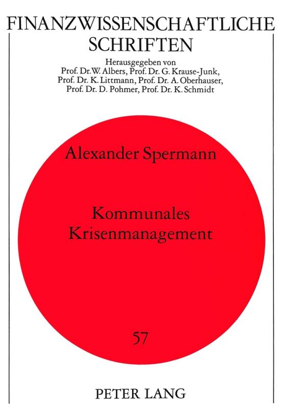 Cover-Bild Kommunales Krisenmanagement