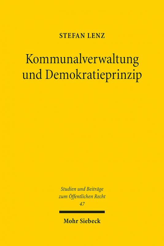 Cover-Bild Kommunalverwaltung und Demokratieprinzip