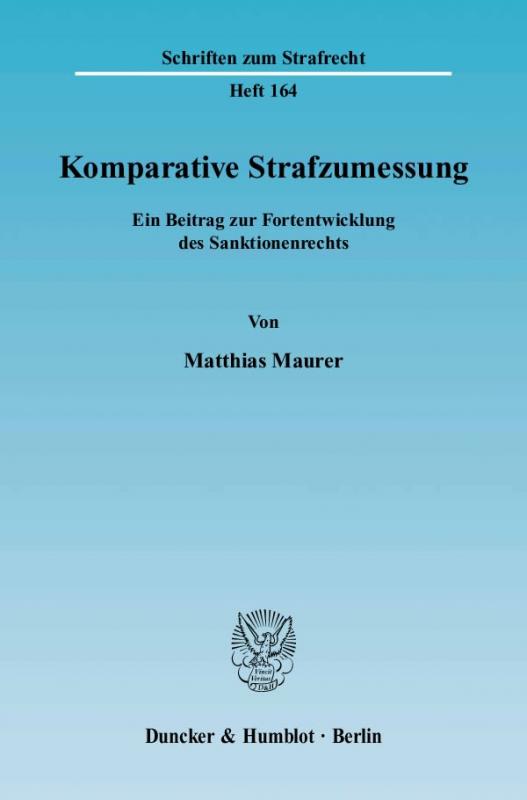 Cover-Bild Komparative Strafzumessung.