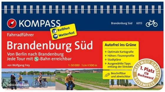 Cover-Bild KOMPASS Fahrradführer Brandenburg Süd, Von Berlin nach Brandenburg