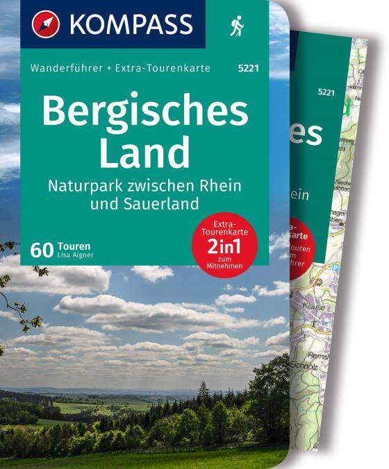 Cover-Bild KOMPASS Wanderführer Bergisches Land, Naturpark zwischen Rhein und Sauerland, 60 Touren mit Extra-Tourenkarte