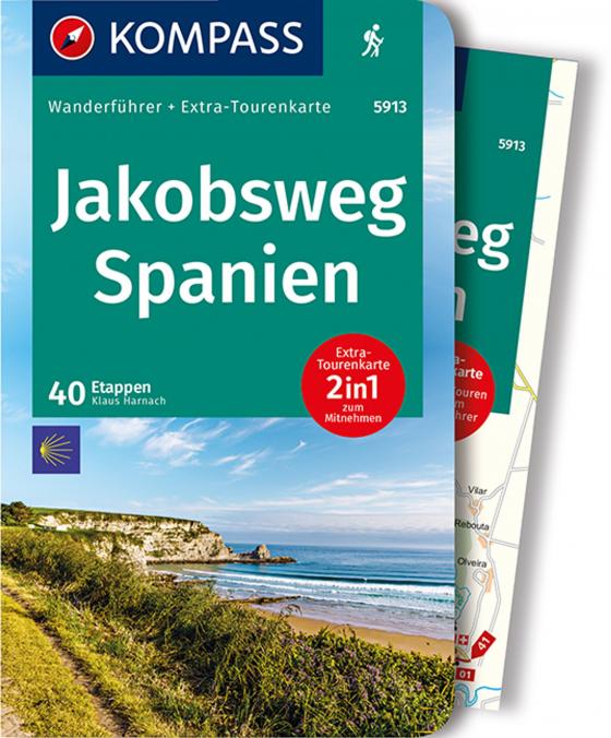 Cover-Bild KOMPASS Wanderführer Jakobsweg Spanien, 40 Etappen