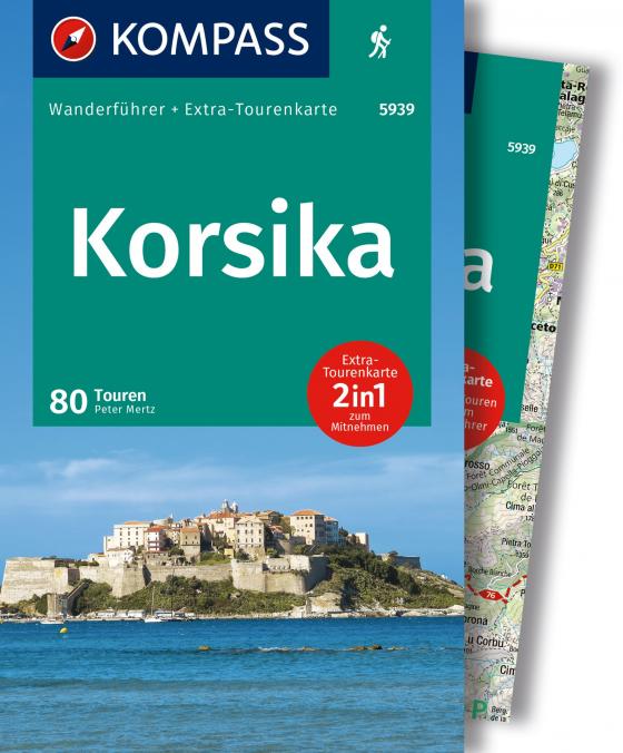 Cover-Bild KOMPASS Wanderführer Korsika, 80 Touren mit Extra-Tourenkarte