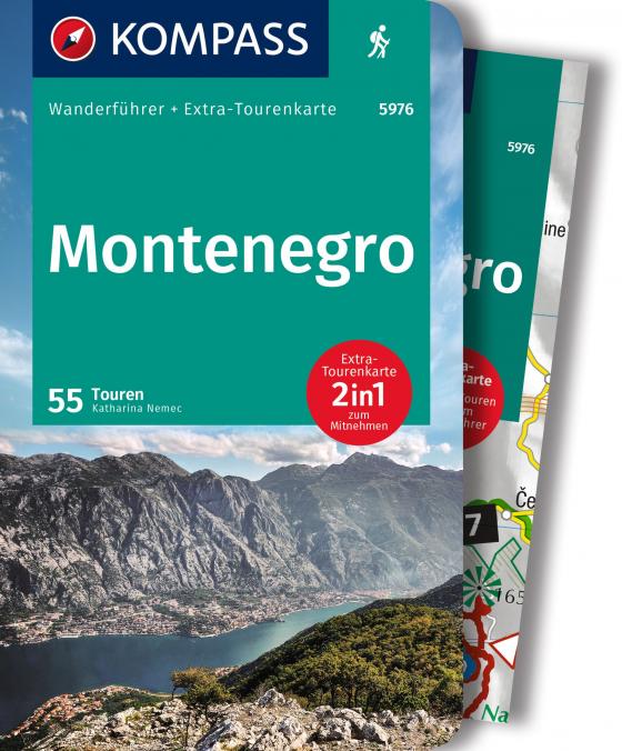 Cover-Bild KOMPASS Wanderführer Montenegro, 55 Touren mit Extra-Tourenkarte