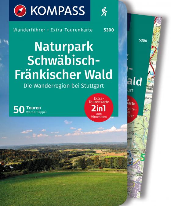 Cover-Bild KOMPASS Wanderführer Naturpark Schwäbisch-Fränkischer Wald, Die Wanderregion bei Stuttgart, 50 Touren mit Extra-Tourenkarte