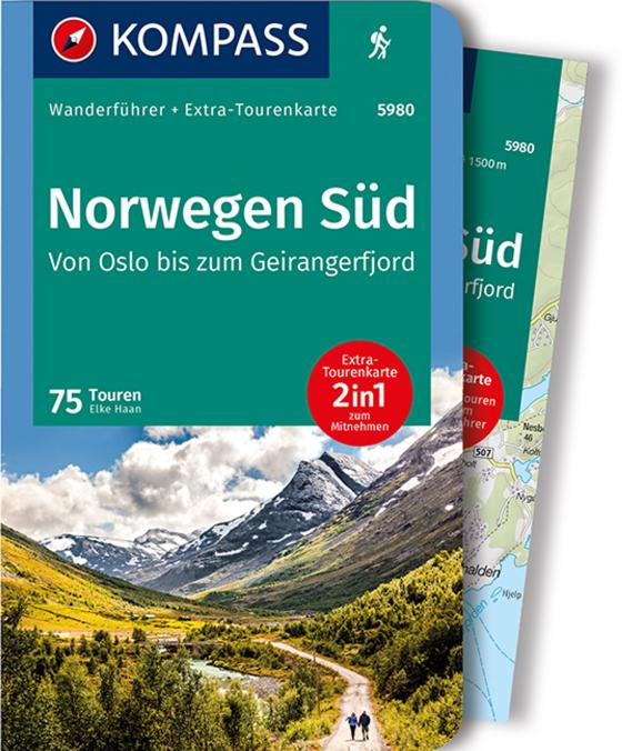 Cover-Bild KOMPASS Wanderführer Norwegen Süd, Von Oslo bis zum Geirangerfjord, 75 Touren