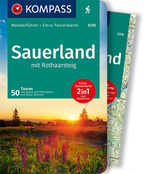 Cover-Bild KOMPASS Wanderführer Sauerland mit Rothaarsteig, 50 Touren