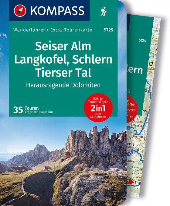 Cover-Bild KOMPASS Wanderführer Seiser Alm, Langkofel, Schlern, Tierser Tal - Herausragende Dolomiten, 35 Touren mit Extra-Tourenkarte