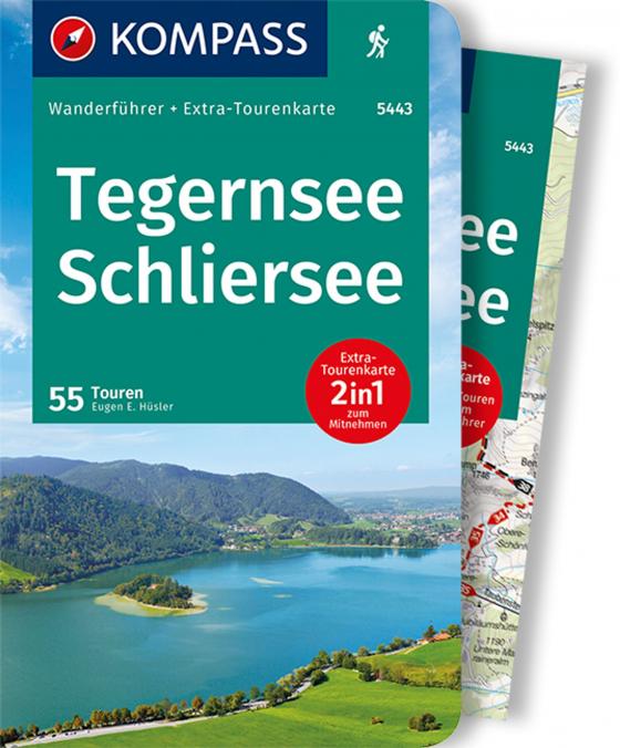 Cover-Bild KOMPASS Wanderführer Tegernsee, Schliersee, 55 Touren mit Extra-Tourenkarte