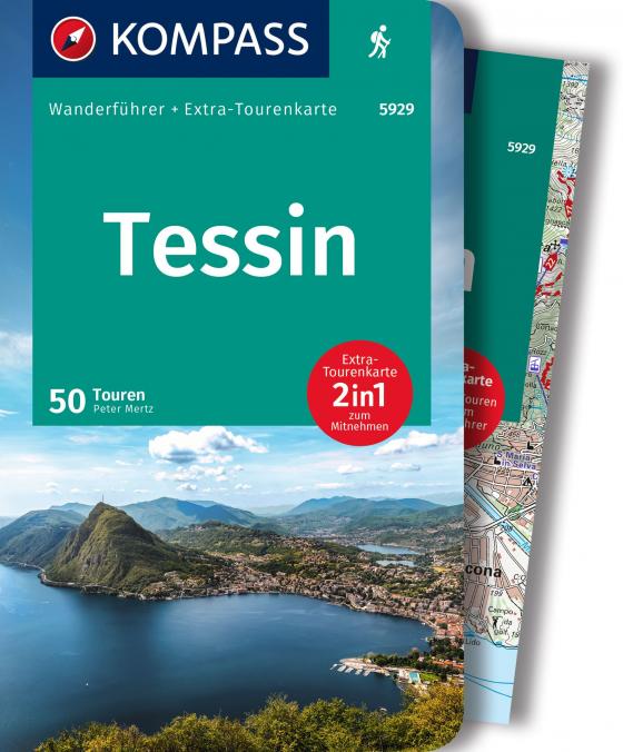 Cover-Bild KOMPASS Wanderführer Tessin, 50 Touren mit Extra-Tourenkarte