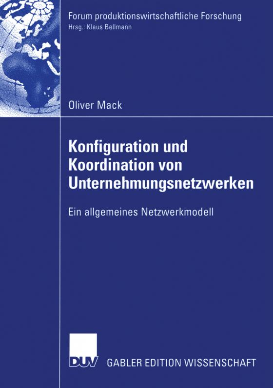 Cover-Bild Konfiguration und Koordination von Unternehmungsnetzwerken