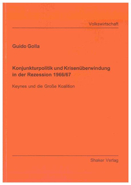 Cover-Bild Konjunkturpolitik und Krisenüberwindung in der Rezession 1966/67