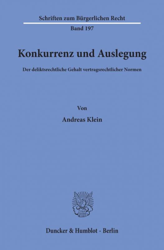 Cover-Bild Konkurrenz und Auslegung.