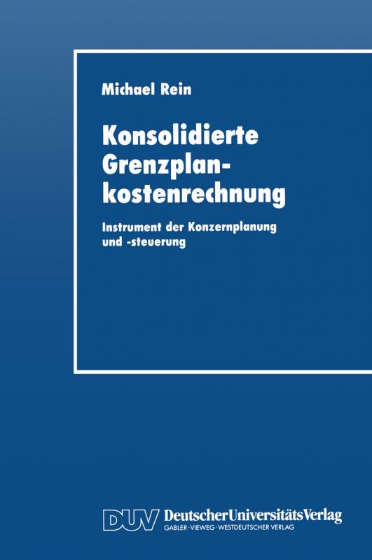 Cover-Bild Konsolidierte Grenzplankostenrechnung