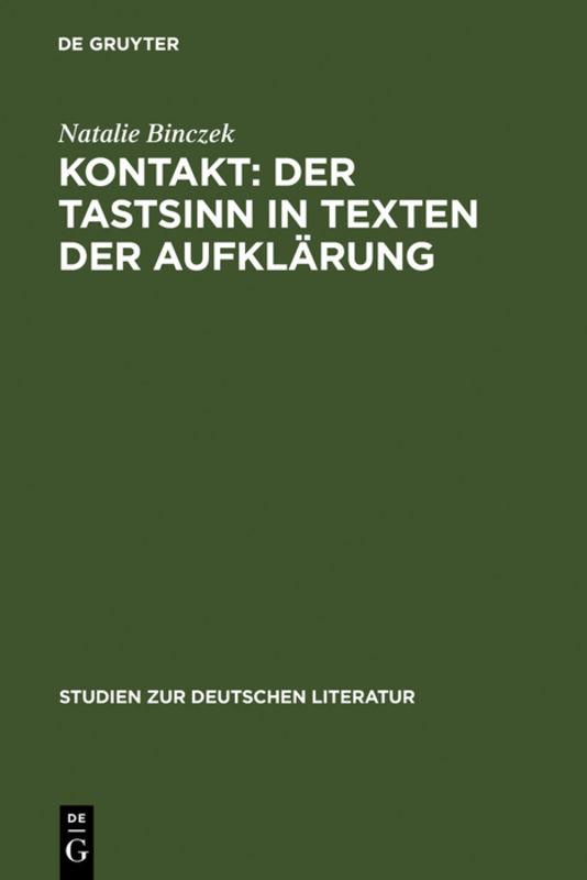 Cover-Bild Kontakt: Der Tastsinn in Texten der Aufklärung