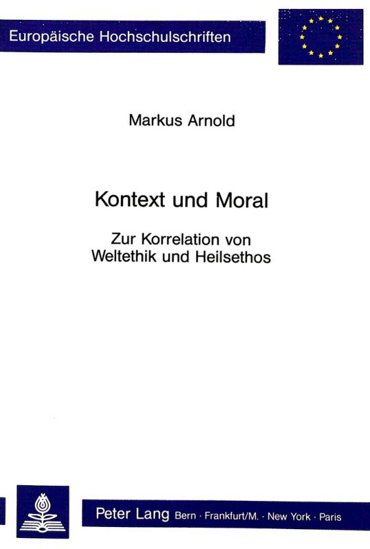 Cover-Bild Kontext und Moral