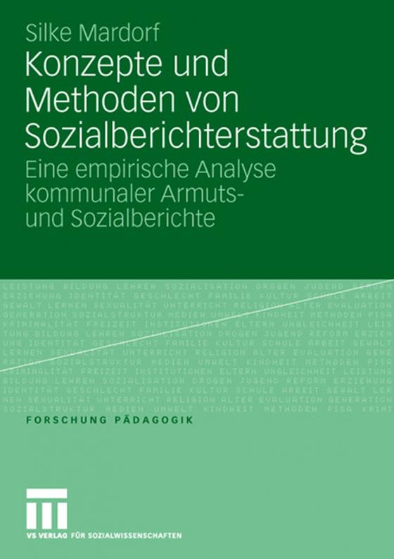 Cover-Bild Konzepte und Methoden von Sozialberichterstattung