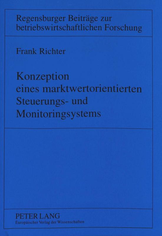 Cover-Bild Konzeption eines marktwertorientierten Steuerungs- und Monitoringsystems
