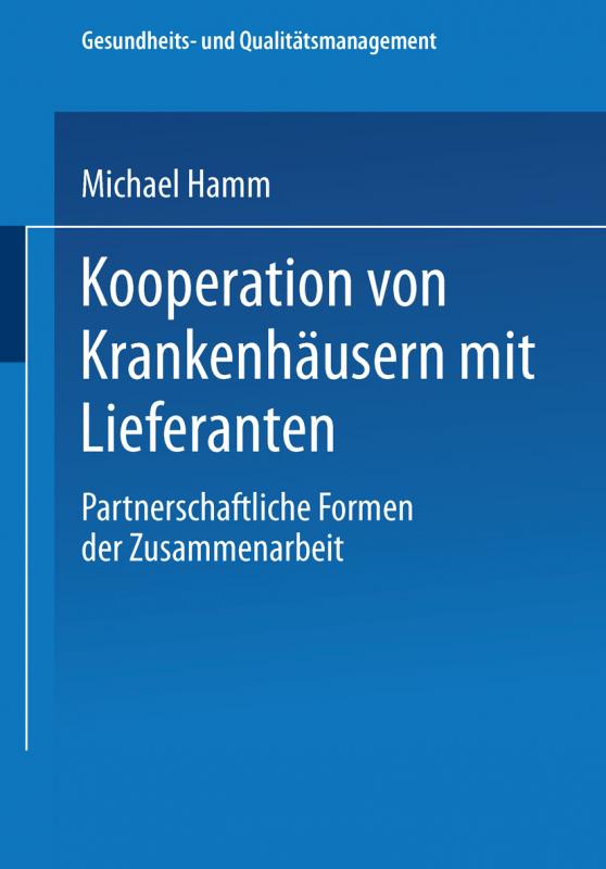 Cover-Bild Kooperation von Krankenhäusern mit Lieferanten