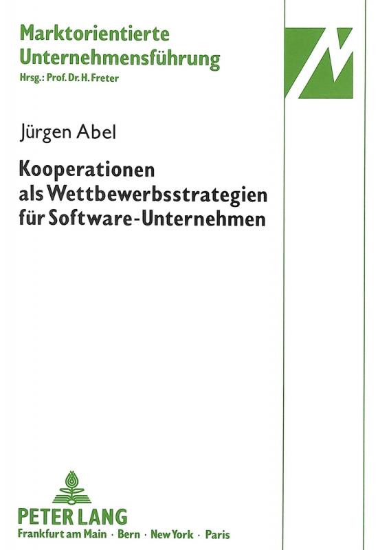 Cover-Bild Kooperationen als Wettbewerbsstrategien für Software-Unternehmen