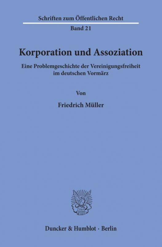 Cover-Bild Korporation und Assoziation.