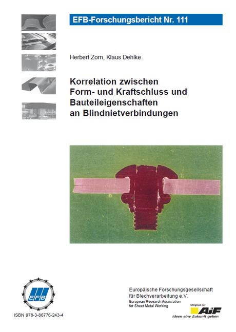 Cover-Bild Korrelation zwischen Form- und Kraftschluss und Bauteileigenschaften an Blindnietverbindungen