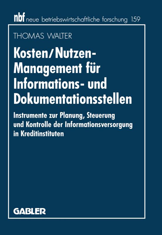 Cover-Bild Kosten/Nutzen-Management für Informations- und Dokumentationsstellen