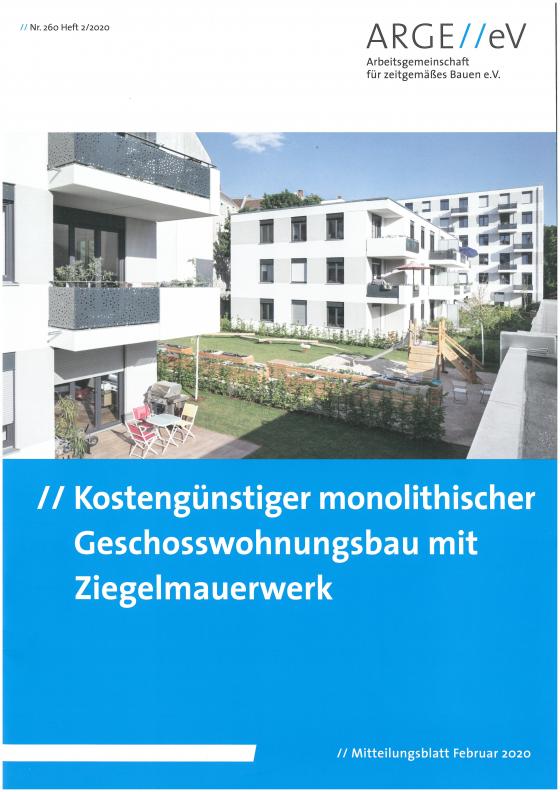 Cover-Bild Kostengünstiger monolithischer Geschosswohnungsbau mit Ziegelmauerwerk