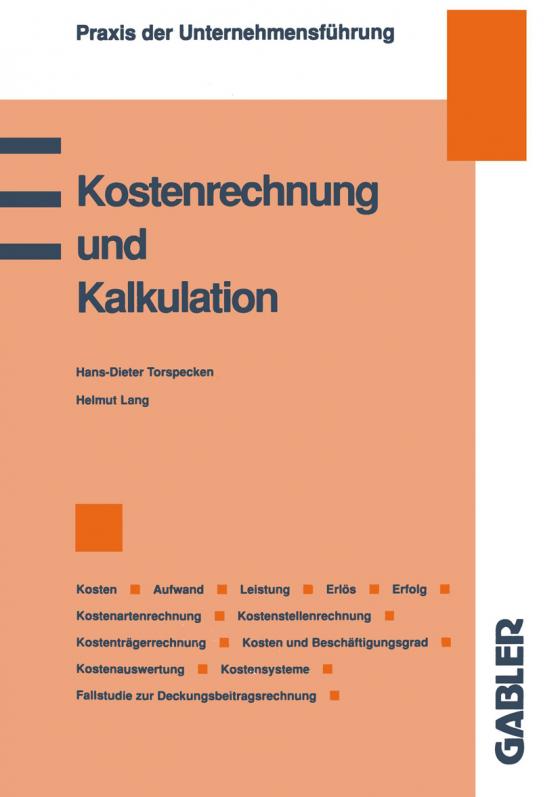 Cover-Bild Kostenrechnung und Kalkulation