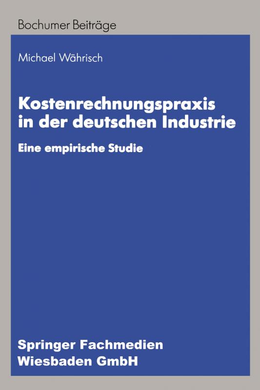 Cover-Bild Kostenrechnungspraxis in der deutschen Industrie