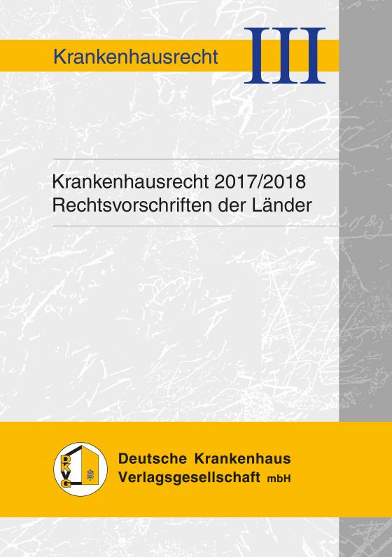 Cover-Bild Krankenhausrecht 2017/2018