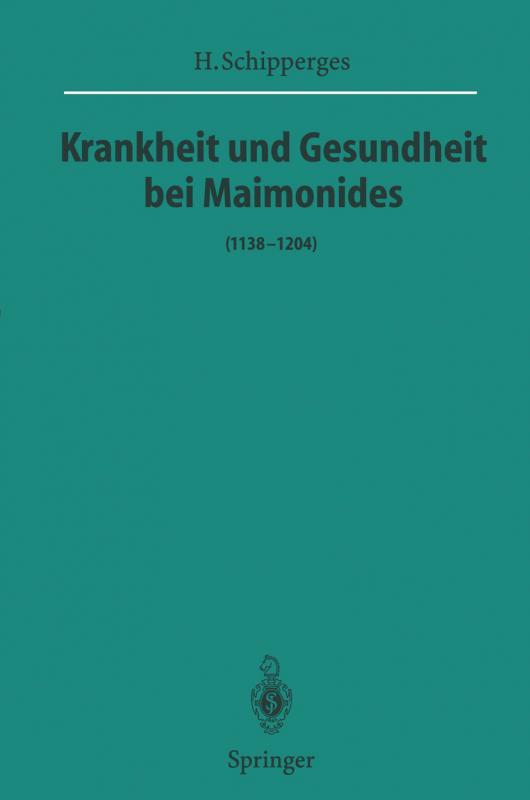 Cover-Bild Krankheit und Gesundheit bei Maimonides