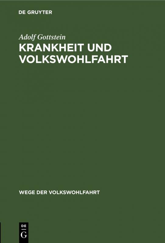 Cover-Bild Krankheit und Volkswohlfahrt