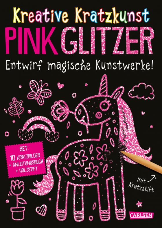 Cover-Bild Kratzbilder für Kinder: Kreative Kratzkunst: Pink Glitzer