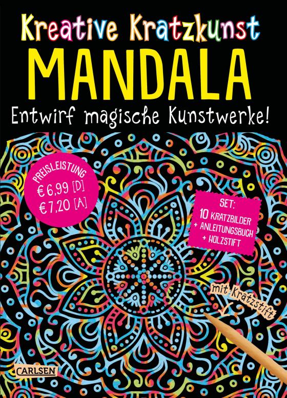 Cover-Bild Kreative Kratzkunst: Mandala: Set mit 10 Kratzbildern, Anleitungsbuch und Holzstift