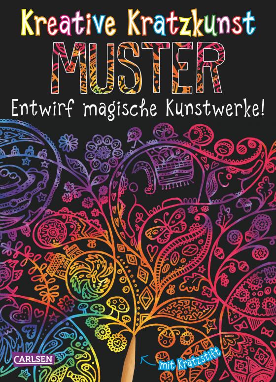 Cover-Bild Kreative Kratzkunst: Muster: Set mit 10 Kratzbildern, Anleitungsbuch und Holzstift