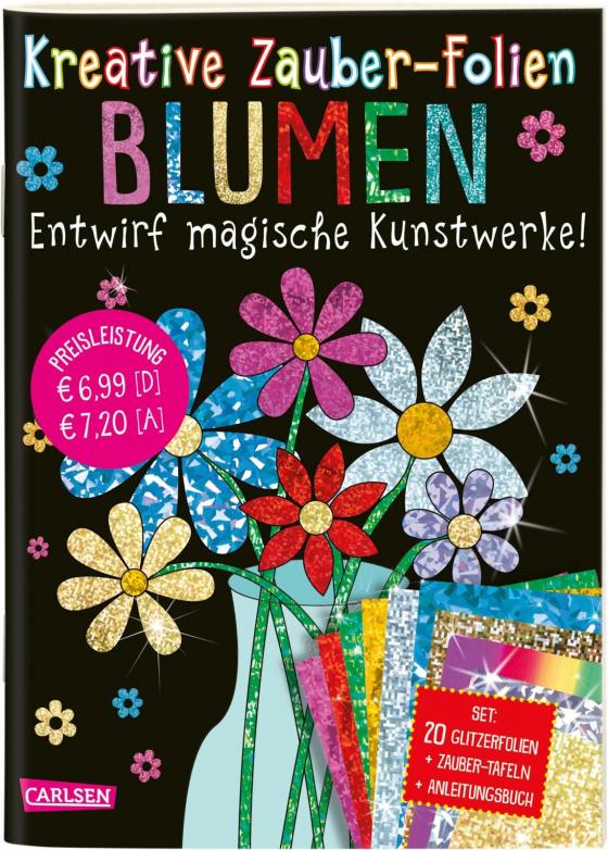 Cover-Bild Kreative Zauber-Folien: Blumen: Set mit 10 Zaubertafeln, 20 Folien und Anleitungsbuch