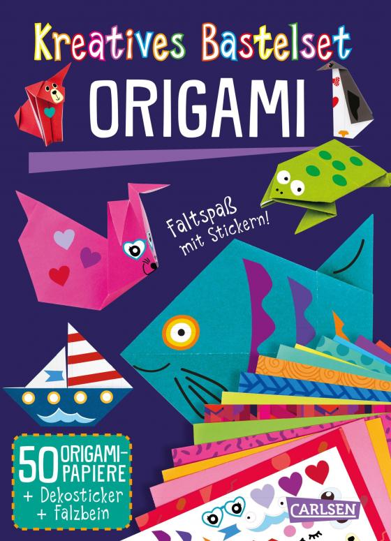 Cover-Bild Kreatives Bastelset: Origami: Set mit 50 Faltbögen, Anleitungsbuch und Falzhilfe