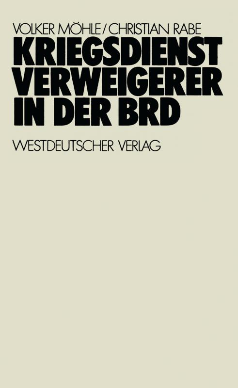 Cover-Bild Kriegsdienstverweigerer in der BRD