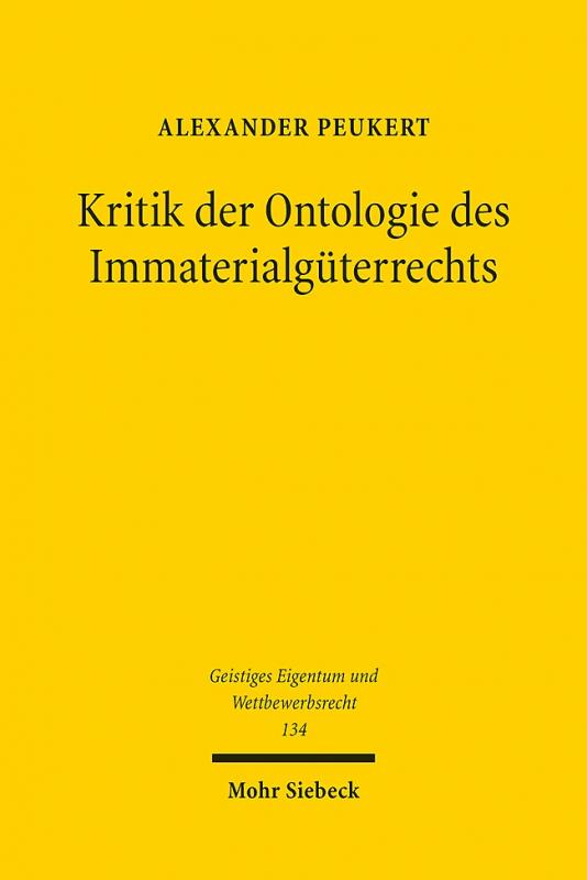 Cover-Bild Kritik der Ontologie des Immaterialgüterrechts