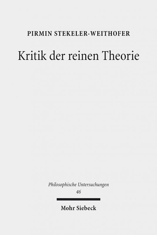 Cover-Bild Kritik der reinen Theorie