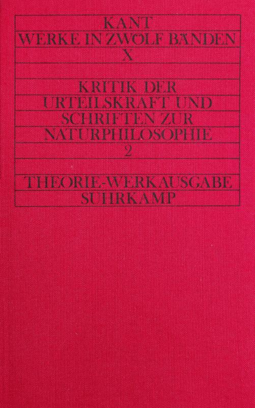 Cover-Bild Kritik der Urteilskraft und naturphilosophische Schriften