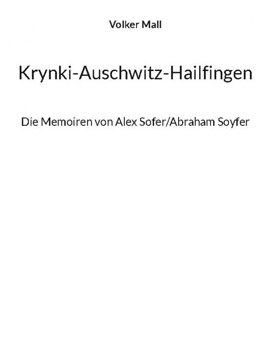 Cover-Bild Krynki-Auschwitz-Hailfingen