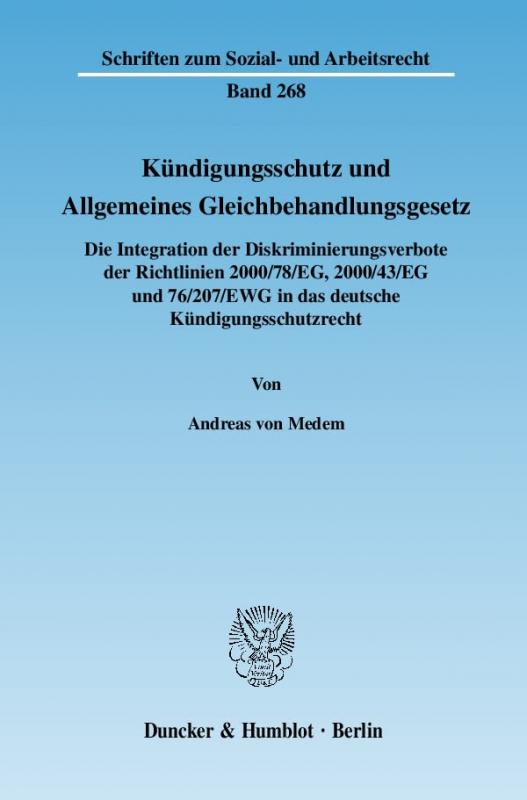 Cover-Bild Kündigungsschutz und Allgemeines Gleichbehandlungsgesetz.
