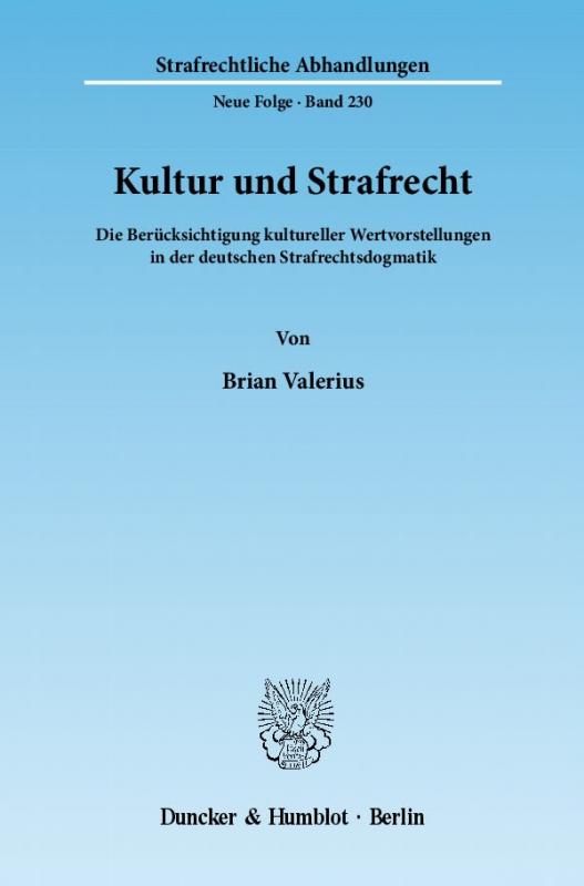 Cover-Bild Kultur und Strafrecht.
