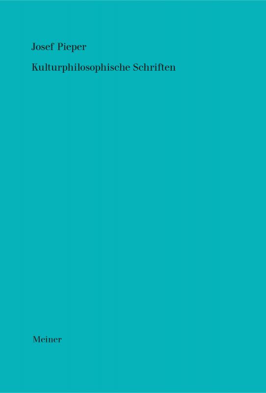 Cover-Bild Kulturphilosophische Schriften