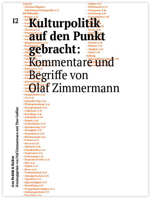 Cover-Bild Kulturpolitik auf den Punkt gebracht