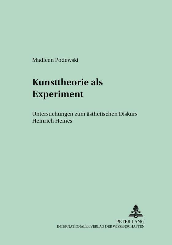 Cover-Bild Kunsttheorie als Experiment