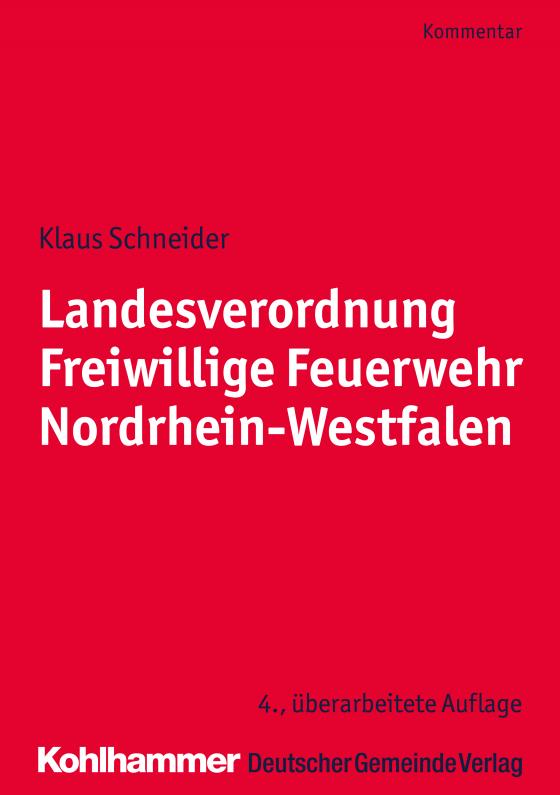 Cover-Bild Landesverordnung Freiwillige Feuerwehr Nordrhein-Westfalen