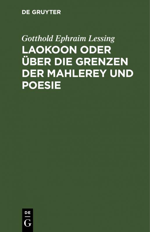 Cover-Bild Laokoon oder über die Grenzen der Mahlerey und Poesie
